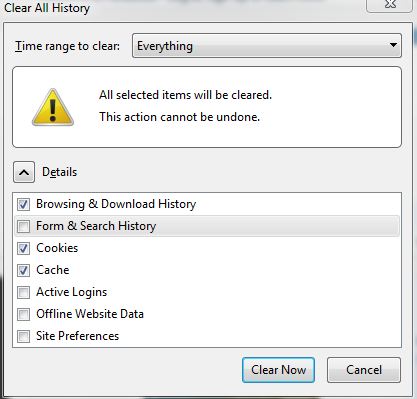 Firefox Clear History